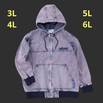 SEQUENZ 워시드 데님 풀 집업 후드티 아우터 3a5