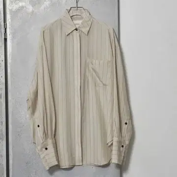 스트라이프 실키 셔츠