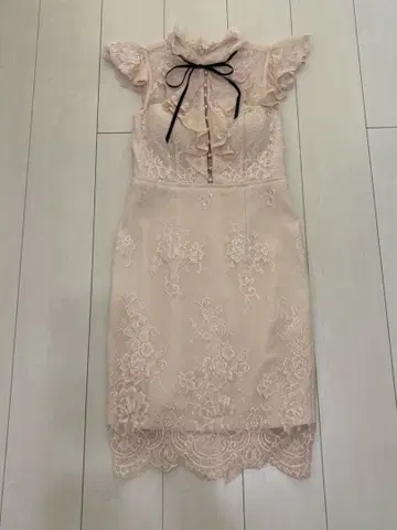 DEA 핑크 레이스 타이트 드레스