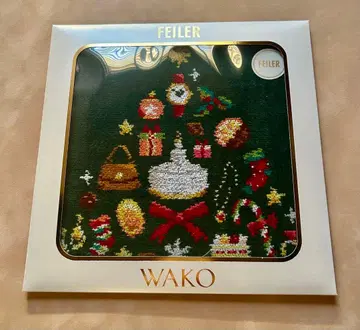 FEILER 와코 WAKO TREE 그린 손수건