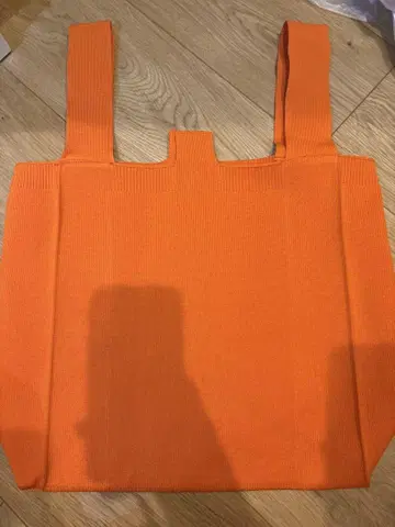 오렌지 심플 니트 토트백