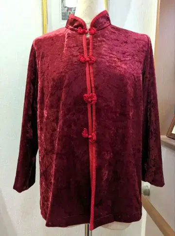 벨로아 차이나 스탠드 카라 셔츠 자켓 / used 구제 의류