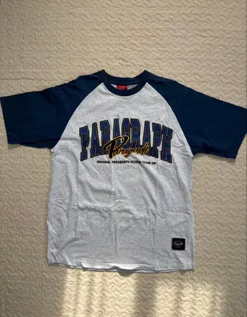 Paragraph 래글런 슬리브 T셔츠 그레이/네이비