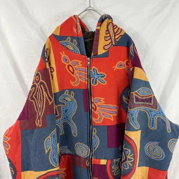 90s 기하학 올 패턴 보아 안감 후드티