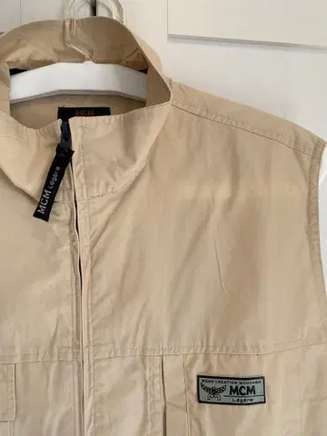 MCM 베이지 슬리브리스 베스트 M 사이즈