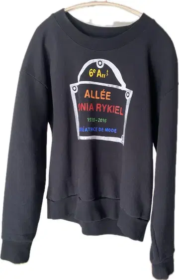 SONIA RYKIEL 블랙 그래픽 프린트 트레이닝복