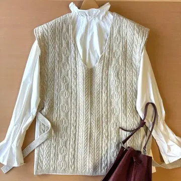 컨디션 최상 mizuiroind 고급 울 케이블 베스트 지레