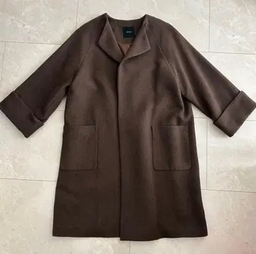 Spick & Span 더블 페이스 노카라 코트