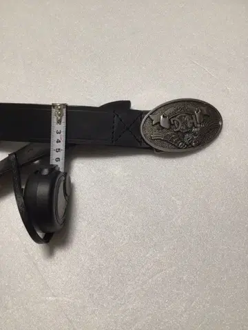 할리 HOG 엠블럼 버클 포함 오리지널 블랙 가죽 벨트