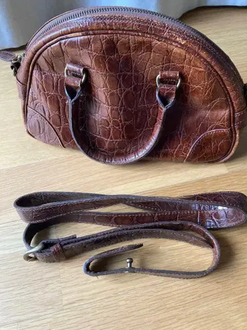 Margaret Howell 브라운 가죽 핸드백