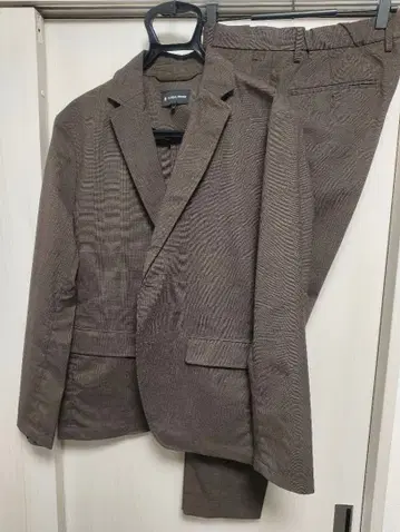 GLOBAL WORK 브라운 체크 무늬 수트 M 비즈니스 캐주얼