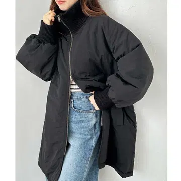 시착만 한 GeeRA 리브 터틀 페이크 다운 코트