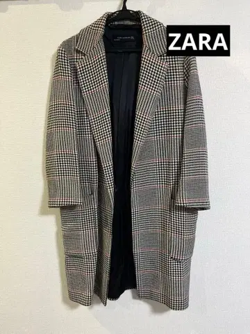 ZARA WOMAN 체크 무늬 코트 M 사이즈