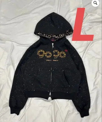 9090girl 셋업 후드티 OG Logo Glitter L