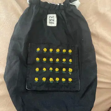 pot and tea 꽃 자수 숄더백