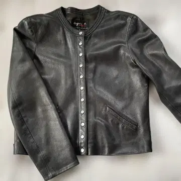 에네스베 가죽 가디건 가죽 프레션 가죽 자켓 S-M