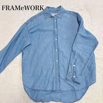 FRAMeWORK 프레임워크 데님 셔츠 바지 오버 사이즈