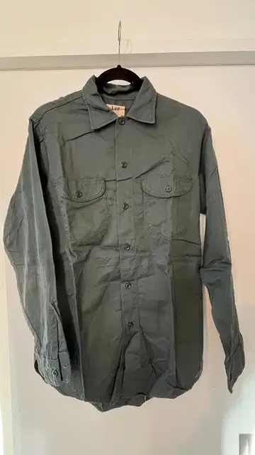 리 50s 화이트 택 빈티지 워크 셔츠 밴드 포함 긴팔