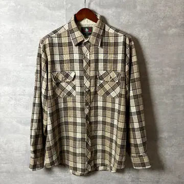 High Sierra 90s 빈티지 체크 셔츠 XL 베이지