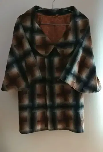 체크 무늬 오버 사이즈 자켓 쇼와 레트로 일본 의류