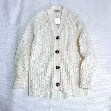 택 포함 트라초돈나 로우 게이지 니트 가디건 모헤어 혼방 보송보송