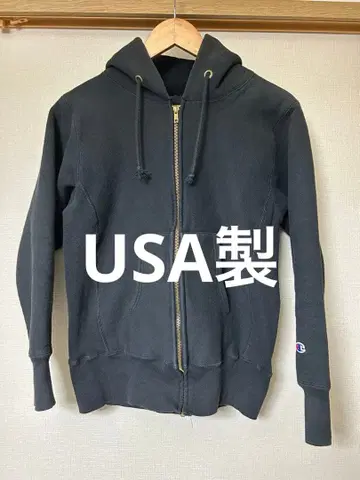 복각 Champion ReverseWeave 집업 후드티 M 블랙