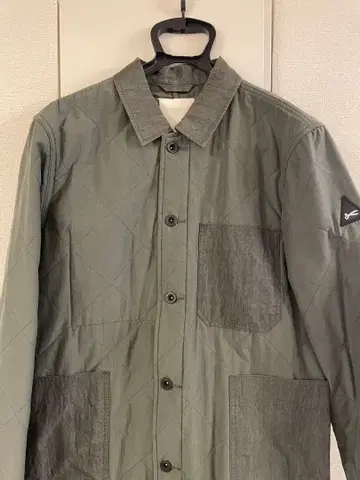 DENHAM 카키 나일론 자켓 퀼팅