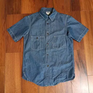 Ironall 데님 반팔 셔츠