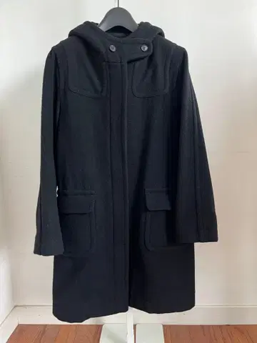 무인양품 후드 부착 울 코트