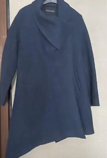 mizuiroind 비대칭 코트 다크 블루