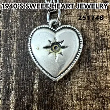 스위트하트 주얼리 태양 실버 빈티지 목걸이 NAVY