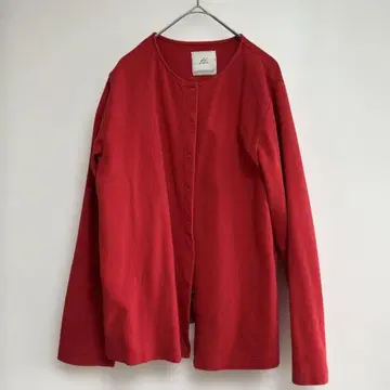 펠리시모 BONPON 콜라보 레드 긴팔 가디건