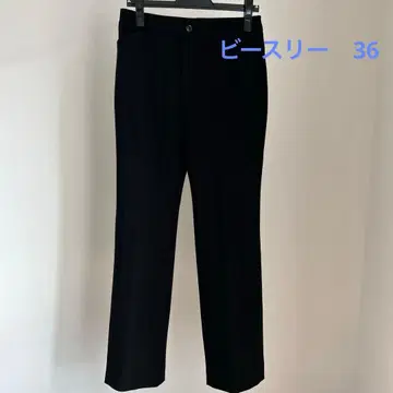 비쓰리 블랙 스트레이트 팬츠 36