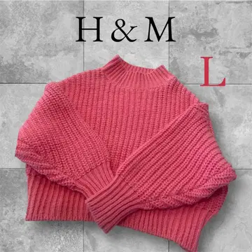 H&M 핑크 니트 스웨터 긴팔 L