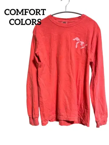 [ COMFORT COLORS ] 핑크 긴팔 티셔츠