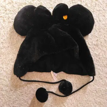 단종품 미니 팬캡 블랙 라메 Disney Resort