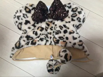 디즈니 미니 팬캡 브라운 레오파드 무늬