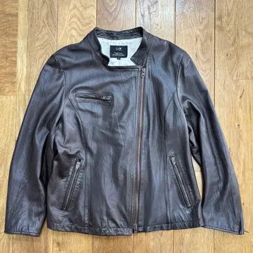 23구 더블 라이더 자켓 노카라 양가죽 2XL 44