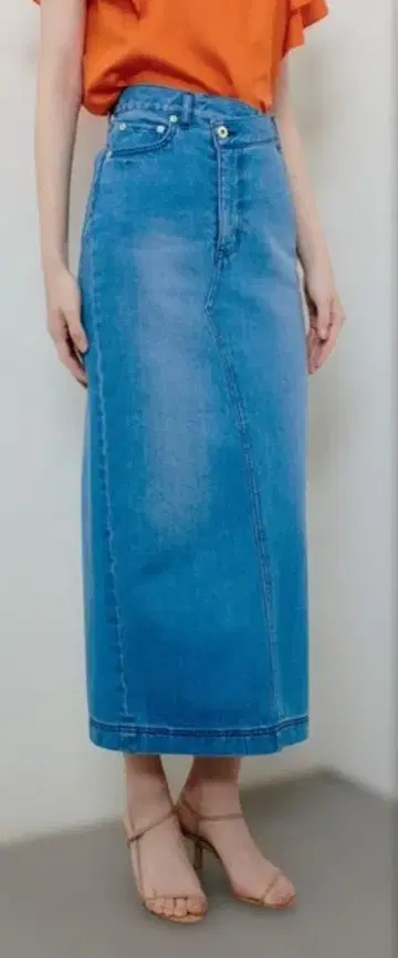 allureville 알아바일 데님 타이트 스커트