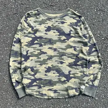 00s GAP 써멀 와플 롱t 카모 카모플라쥬