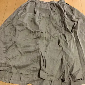 무인양품 린넨100% XL 플레어 스커트 무릎 기장