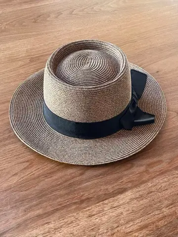 ATRENA 밀짚모자 리본 포함 사이즈 58~56cm