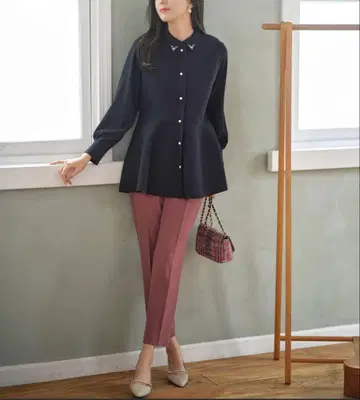 anysis 페플럼 니트 베스트 포멀