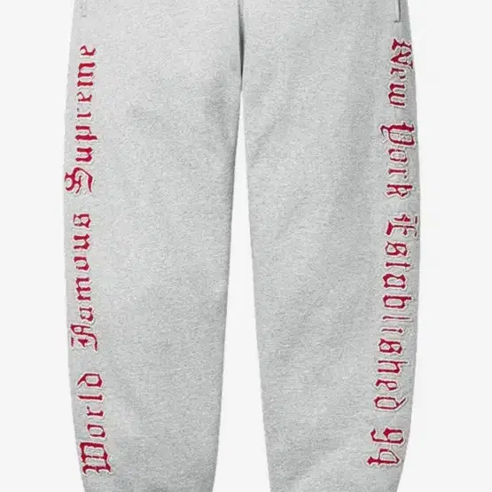 Supreme Contrast Cutout Sweatpants Heather Gray - 25SS M