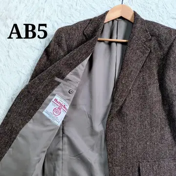 [ 왕도 ] 테일러드 자켓 해리스 트위드 헤링본 무늬 단회전 AB5