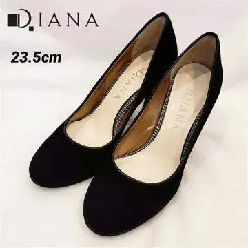 DIANA 빵풀 하이힐 스웨이드 블랙 블랙 23.5cm