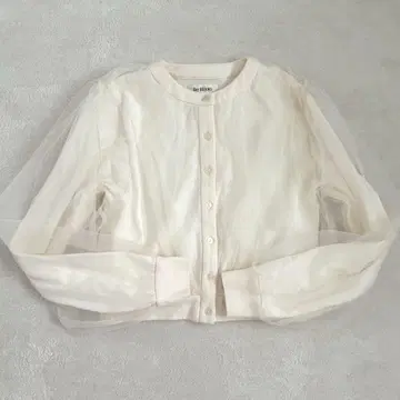 [ RayBEAMS ] 튤 레이어드 가디건 아이보리