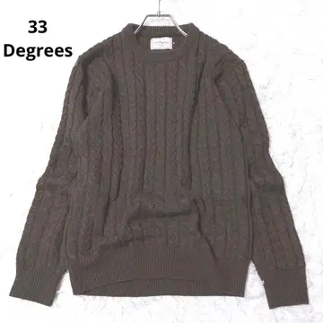 서티쓰리디그리즈 긴팔 니트 풀오버 케이블 짜임 캐주얼 M