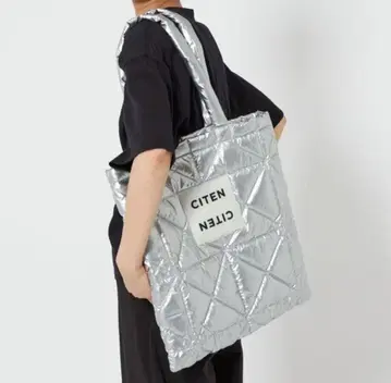 CITEN 패디드 토트백 실버