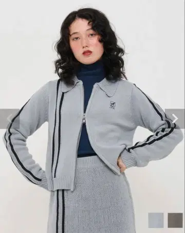 tina jojun 집업 니트 자켓 색스